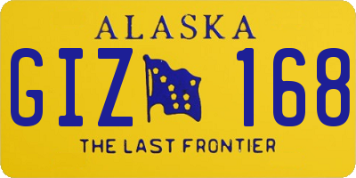 AK license plate GIZ168