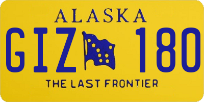 AK license plate GIZ180