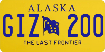 AK license plate GIZ200