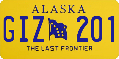 AK license plate GIZ201