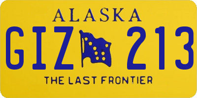 AK license plate GIZ213