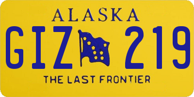 AK license plate GIZ219