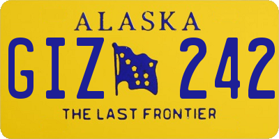 AK license plate GIZ242