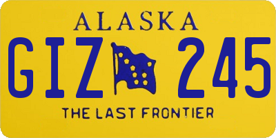 AK license plate GIZ245