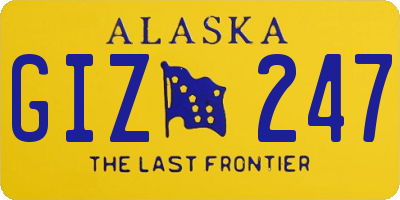 AK license plate GIZ247