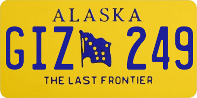 AK license plate GIZ249