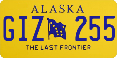AK license plate GIZ255