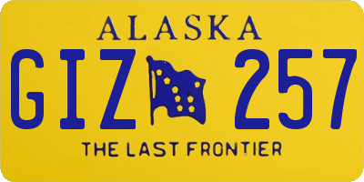 AK license plate GIZ257