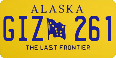 AK license plate GIZ261