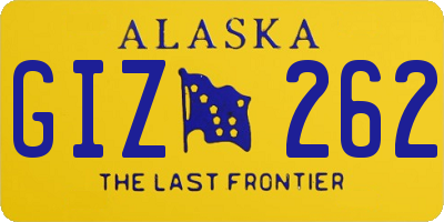 AK license plate GIZ262