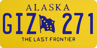 AK license plate GIZ271
