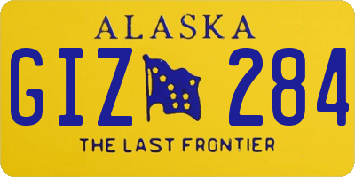 AK license plate GIZ284
