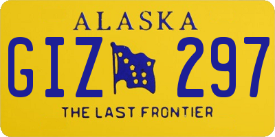 AK license plate GIZ297