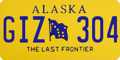 AK license plate GIZ304