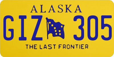 AK license plate GIZ305