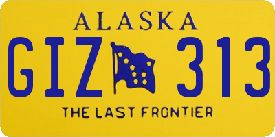 AK license plate GIZ313