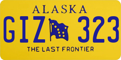 AK license plate GIZ323