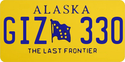 AK license plate GIZ330