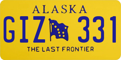 AK license plate GIZ331