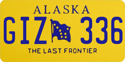 AK license plate GIZ336
