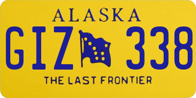 AK license plate GIZ338