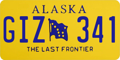 AK license plate GIZ341