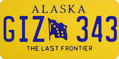 AK license plate GIZ343