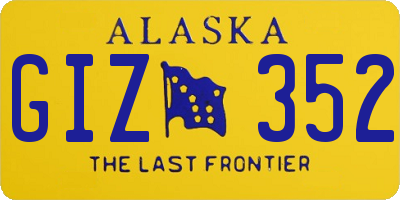 AK license plate GIZ352