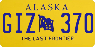 AK license plate GIZ370