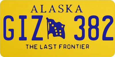 AK license plate GIZ382