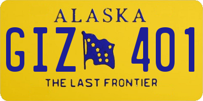 AK license plate GIZ401