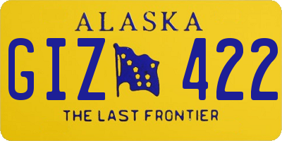 AK license plate GIZ422