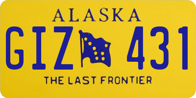 AK license plate GIZ431