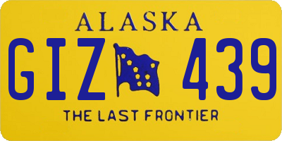 AK license plate GIZ439