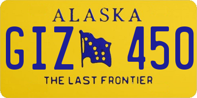 AK license plate GIZ450