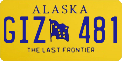 AK license plate GIZ481
