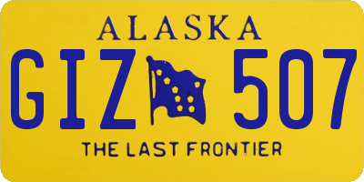 AK license plate GIZ507