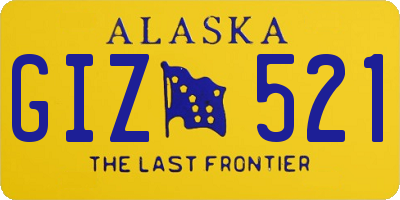AK license plate GIZ521