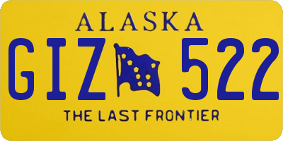 AK license plate GIZ522