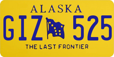 AK license plate GIZ525