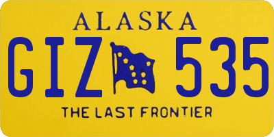 AK license plate GIZ535