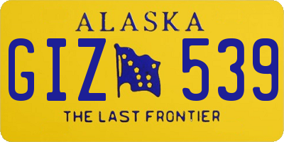 AK license plate GIZ539
