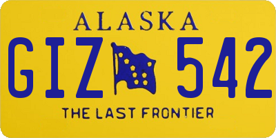 AK license plate GIZ542