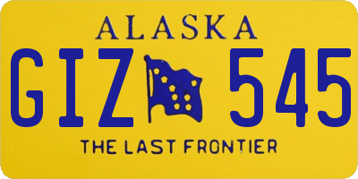 AK license plate GIZ545
