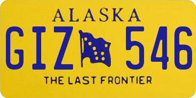 AK license plate GIZ546