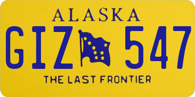 AK license plate GIZ547