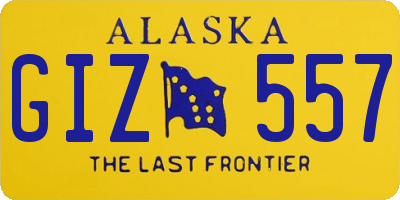 AK license plate GIZ557