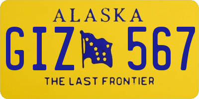 AK license plate GIZ567