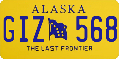 AK license plate GIZ568