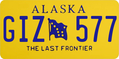 AK license plate GIZ577